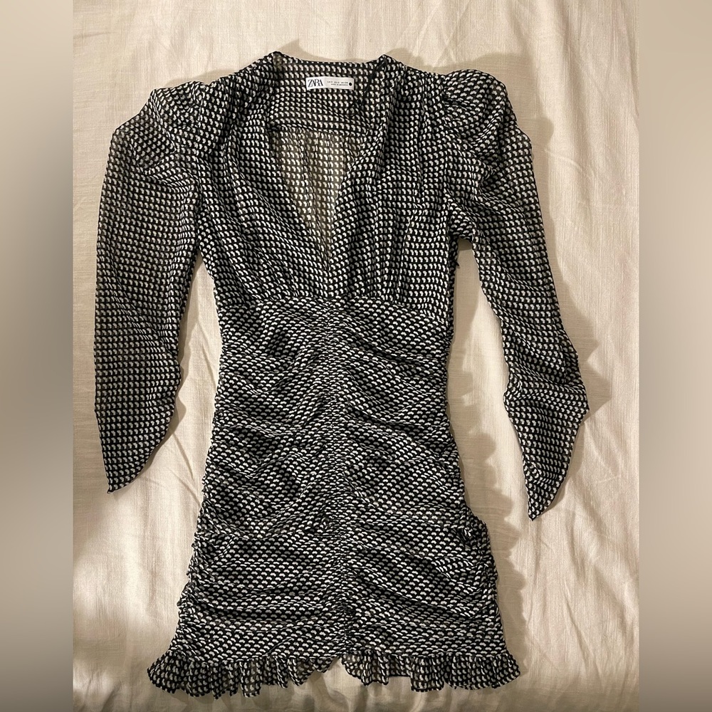 White and Black mini dress